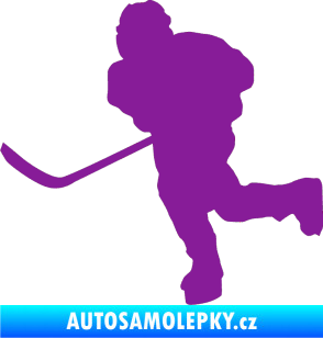 Samolepka Hokejista 017 levá fialová
