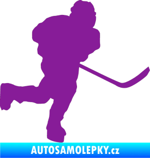 Samolepka Hokejista 017 pravá fialová