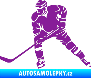 Samolepka Hokejista 026 levá fialová