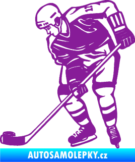 Samolepka Hokejista 029 levá fialová