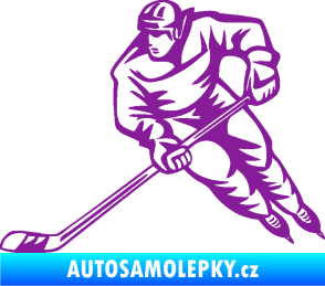 Samolepka Hokejista 030 levá fialová