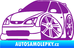 Samolepka Honda Civic karikatura levá fialová