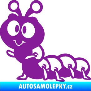 Samolepka Housenka 002 levá fialová