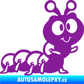 Samolepka Housenka 002 pravá fialová