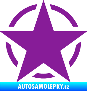 Samolepka Hvězda US Army 001 fialová