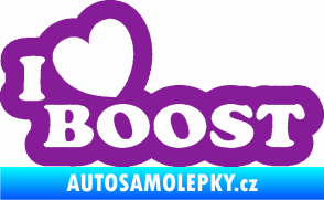 Samolepka I love boost 001 fialová