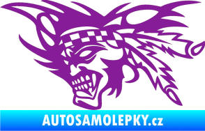 Samolepka Indián 001 levá fialová