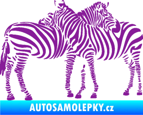 Samolepka Interiér 019 pravá zebry fialová