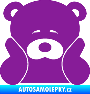 Samolepka JDM medvídek fialová