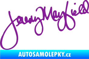 Samolepka Podpis Jeremy Mayfield  fialová
