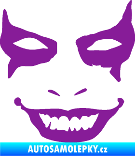 Samolepka Joker 004 tvář pravá fialová