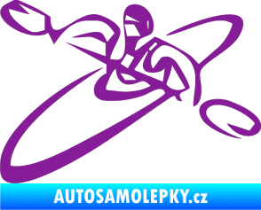 Samolepka Kajakář 001 levá fialová