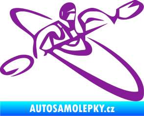 Samolepka Kajakář 001 pravá fialová