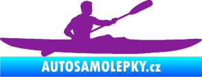 Samolepka Kajakář 003 pravá fialová