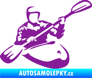 Samolepka Kajakář 004 pravá fialová