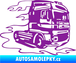 Samolepka Kamion 003 pravá nákladní auto fialová