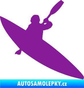 Samolepka Kanoista 001 pravá fialová