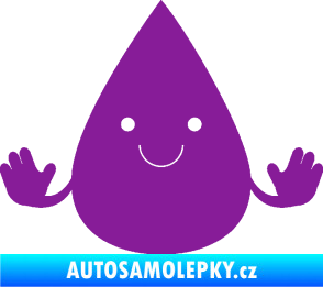Samolepka Kapka 001 veselá fialová