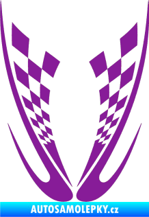Samolepka Kapota 005 šachovnice fialová