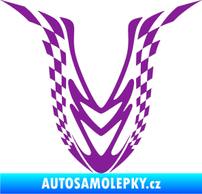 Samolepka Kapota 006 šachovnice fialová