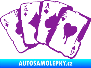 Samolepka Karty 004 fialová