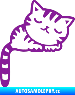 Samolepka Kočka 004 pravá fialová