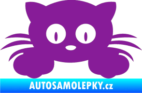 Samolepka Kočka 007 levá fialová