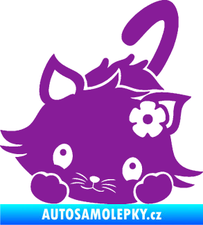 Samolepka Kočka 012 levá fialová