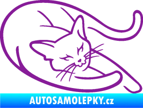 Samolepka Kočka 022 pravá fialová