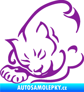 Samolepka Kočka 030 levá fialová
