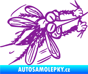 Samolepka Komár 002 pravá fialová