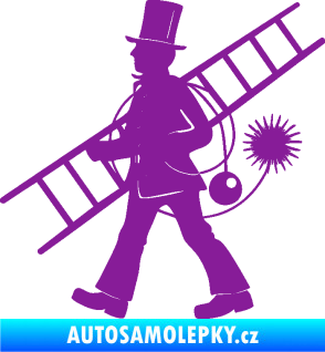 Samolepka Kominík 001 levá fialová