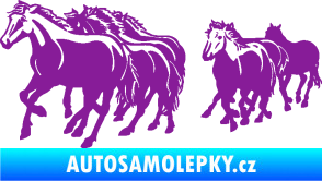 Samolepka Koníci 005 stádo levá fialová