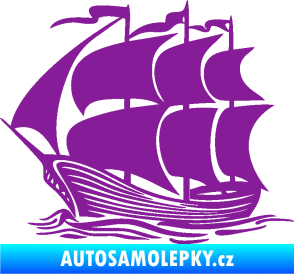 Samolepka Koráb 002 levá fialová