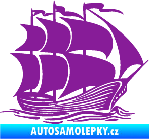 Samolepka Koráb 002 pravá fialová