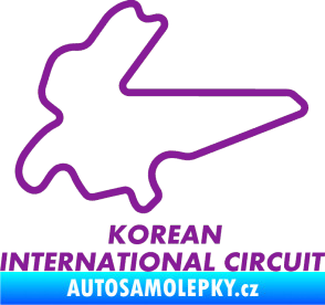 Samolepka Okruh Korean International Circuit fialová