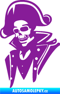 Samolepka Kostra pirát levá fialová