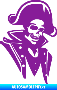 Samolepka Kostra pirát pravá fialová
