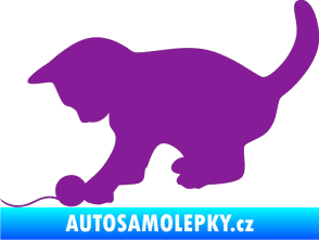 Samolepka Koťátko 001 levá fialová