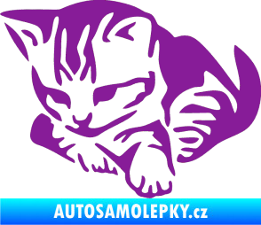 Samolepka Koťátko 003 levá fialová