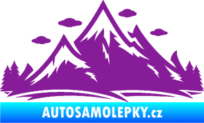 Samolepka Krajina hory 002 pravá fialová