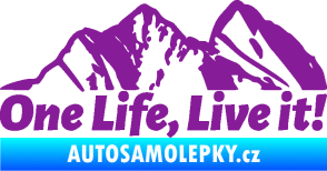 Samolepka Krajina hory 029 levá fialová