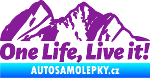Samolepka Krajina hory 029 pravá fialová