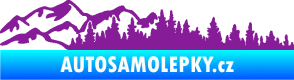 Samolepka Krajina hory 030 levá fialová