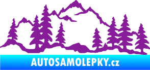 Samolepka Krajina hory 033 levá fialová