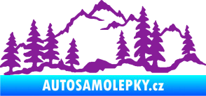 Samolepka Krajina hory 033 pravá fialová