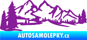 Samolepka Krajina hory 038 levá fialová
