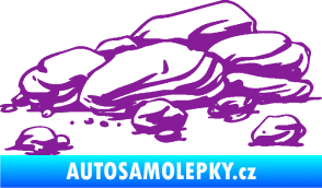 Samolepka Krajina kameny 001 fialová