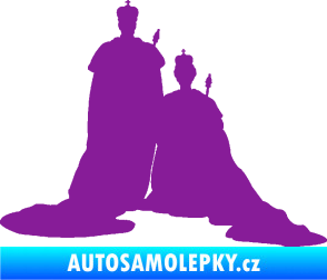 Samolepka Král a královna  fialová