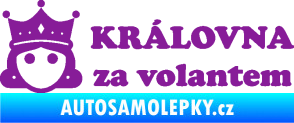 Samolepka Královna za volantem nápis fialová